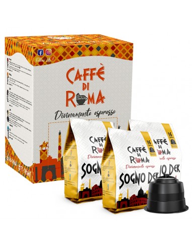 CAFFE DI ROMA DOLCE GUSTO SOGNO DEK - Cartone 48 Pz. 3 Sacchetti da 16 capsule
