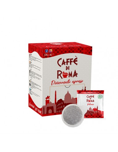 CAFFE DI ROMA CIALDA VULCANO Cartone 100 Cialde Ese 44 compostabile