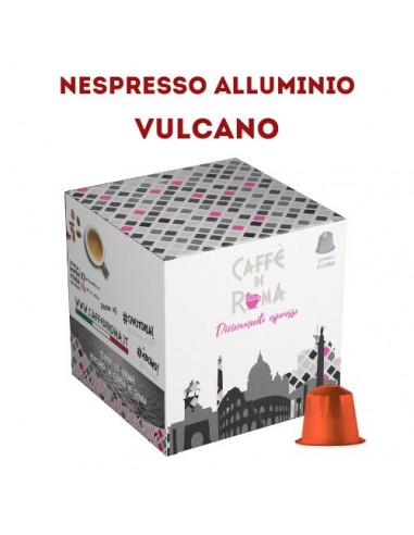 CAFFE DI ROMA NESPRESSO ALLUMINIO VULCANO - Astuccio 50 Capsule Autoprotette in Alluminio