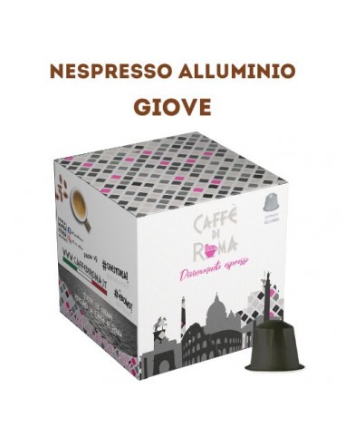 CAFFE DI ROMA NESPRESSO ALLUMINIO GIOVE - Astuccio 50 Capsule Autoprotette in Alluminio