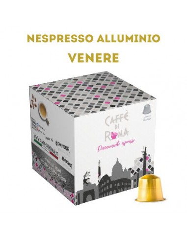 CAFFE DI ROMA NESPRESSO ALLUMINIO VENERE - Astuccio 50 Capsule Autoprotette in Alluminio